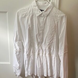 Classic White Button-Up Blouse